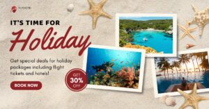 Black and orange modern Tour and travel promotion facebook ad 7 FIND YOUR SPECIAL DEAL